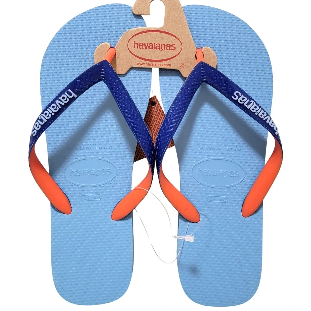 Havaianas Men Top Mix Flip Flop Thong Sandals Size US 8 Lavender Blue Orange BE8
